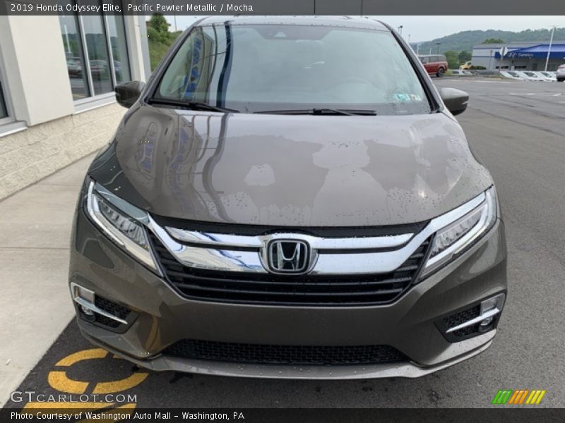 Pacific Pewter Metallic / Mocha 2019 Honda Odyssey Elite