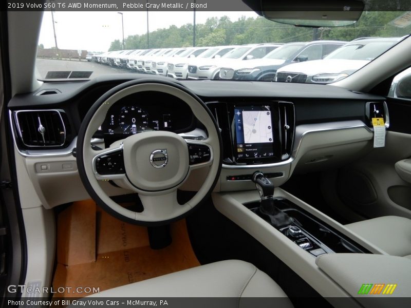  2019 S60 T6 AWD Momentum Blond Interior