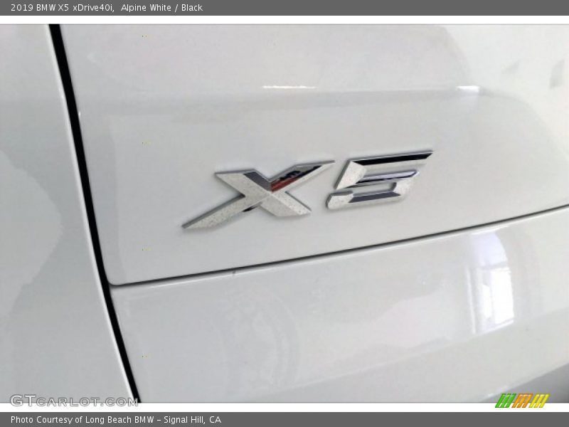 Alpine White / Black 2019 BMW X5 xDrive40i