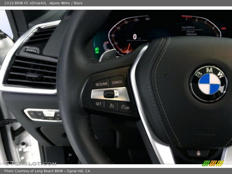 Alpine White / Black 2019 BMW X5 xDrive40i