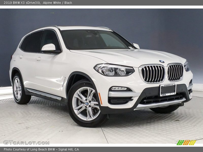 Alpine White / Black 2019 BMW X3 sDrive30i