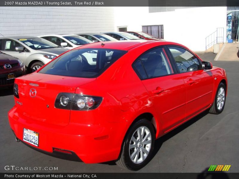 True Red / Black 2007 Mazda MAZDA3 i Touring Sedan