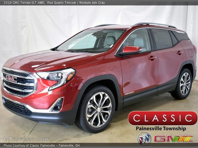 Red Quartz Tintcoat / Medium Ash Gray 2019 GMC Terrain SLT AWD