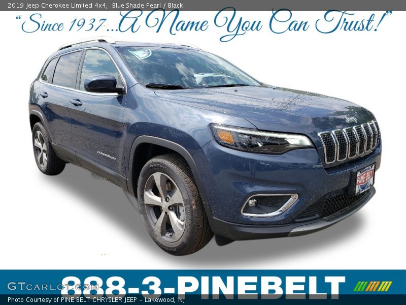 Blue Shade Pearl / Black 2019 Jeep Cherokee Limited 4x4