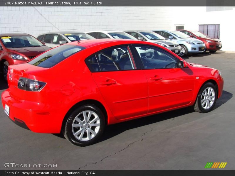 True Red / Black 2007 Mazda MAZDA3 i Touring Sedan