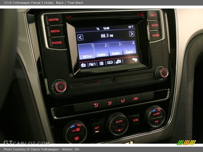 Black / Titan Black 2016 Volkswagen Passat S Sedan