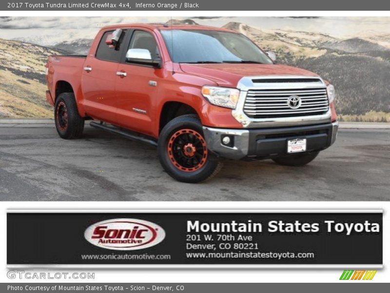 Inferno Orange / Black 2017 Toyota Tundra Limited CrewMax 4x4