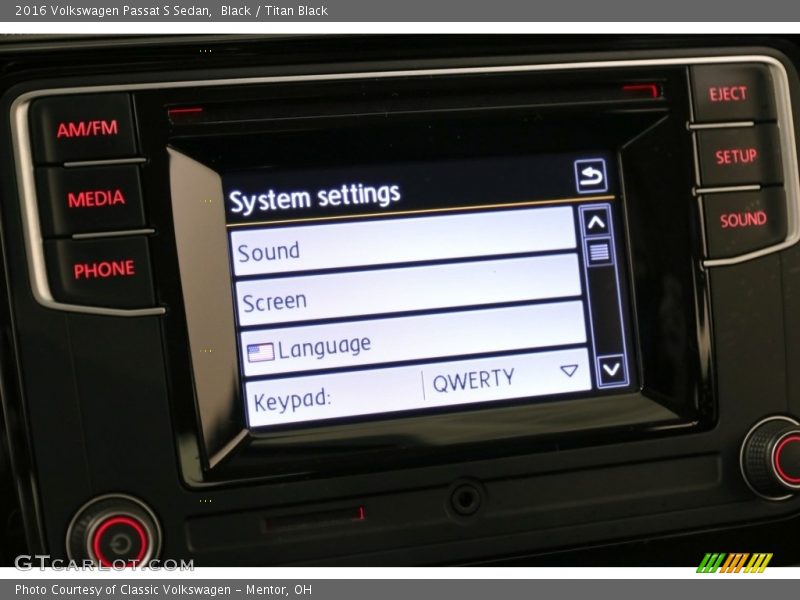 Black / Titan Black 2016 Volkswagen Passat S Sedan