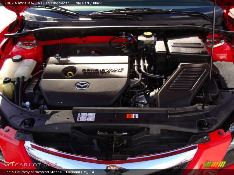 True Red / Black 2007 Mazda MAZDA3 i Touring Sedan