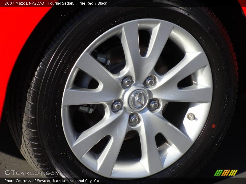 True Red / Black 2007 Mazda MAZDA3 i Touring Sedan