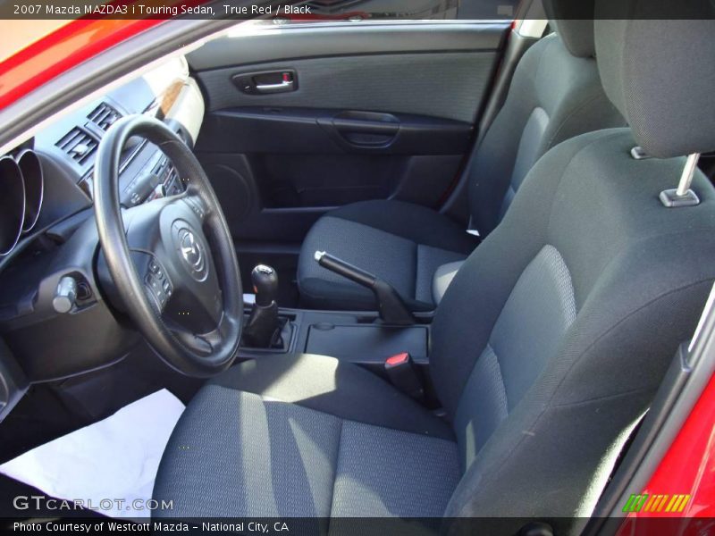 True Red / Black 2007 Mazda MAZDA3 i Touring Sedan