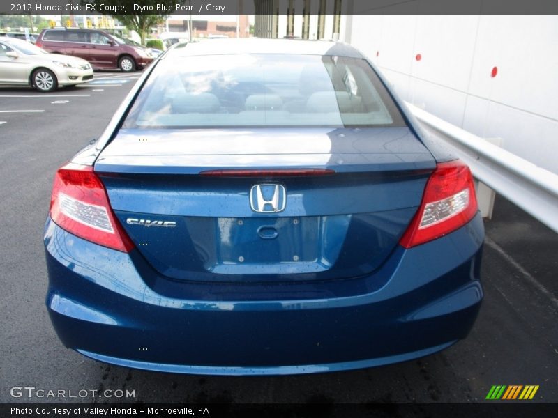 Dyno Blue Pearl / Gray 2012 Honda Civic EX Coupe