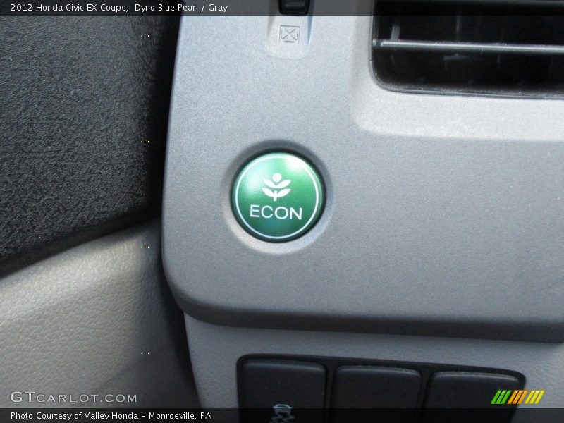 Dyno Blue Pearl / Gray 2012 Honda Civic EX Coupe