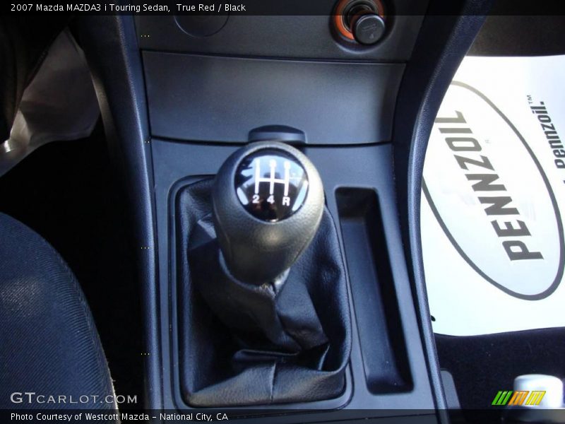 True Red / Black 2007 Mazda MAZDA3 i Touring Sedan