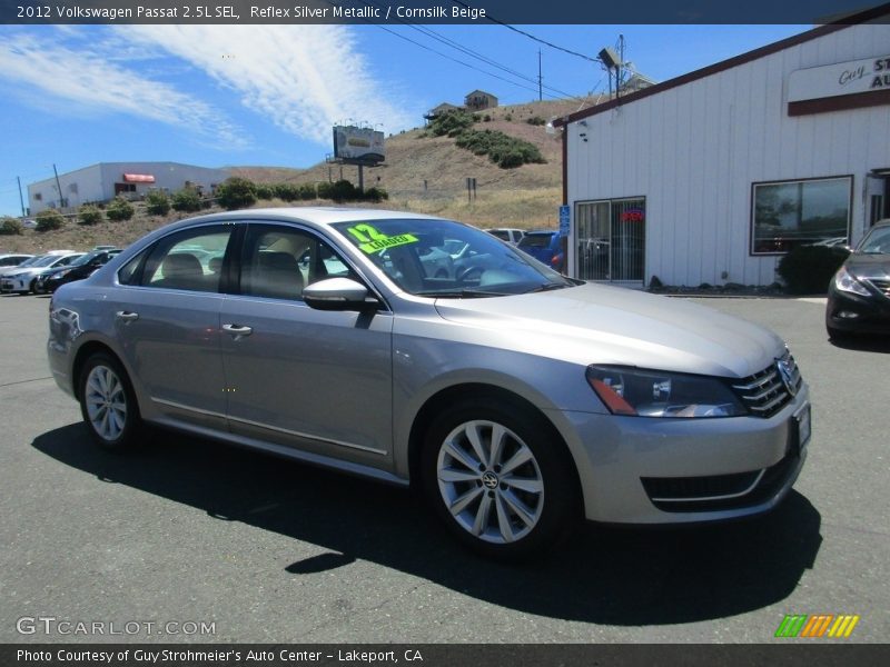 Reflex Silver Metallic / Cornsilk Beige 2012 Volkswagen Passat 2.5L SEL