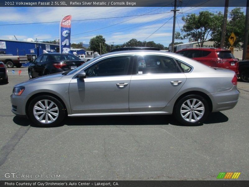 Reflex Silver Metallic / Cornsilk Beige 2012 Volkswagen Passat 2.5L SEL