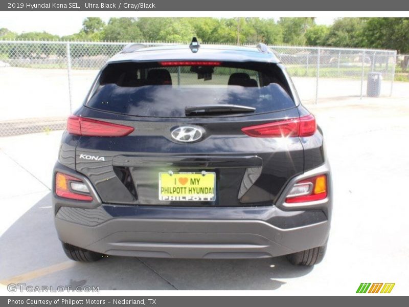 Ultra Black / Gray/Black 2019 Hyundai Kona SEL