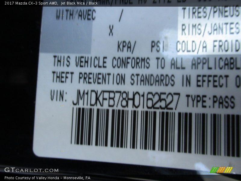 Jet Black Mica / Black 2017 Mazda CX-3 Sport AWD