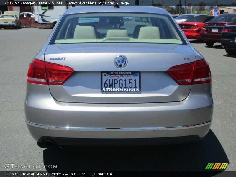 Reflex Silver Metallic / Cornsilk Beige 2012 Volkswagen Passat 2.5L SEL