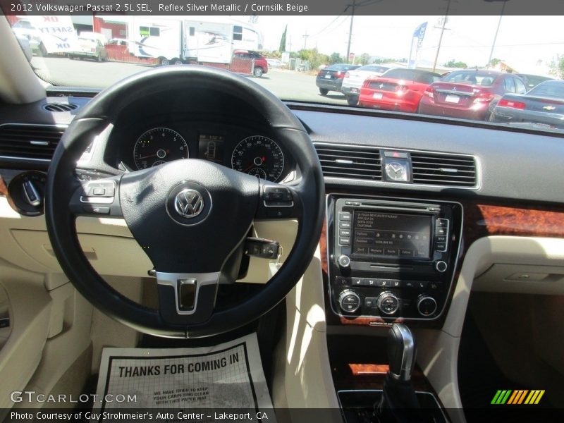 Reflex Silver Metallic / Cornsilk Beige 2012 Volkswagen Passat 2.5L SEL