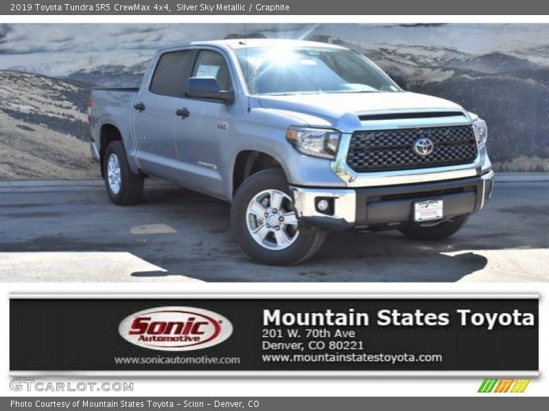 Silver Sky Metallic / Graphite 2019 Toyota Tundra SR5 CrewMax 4x4