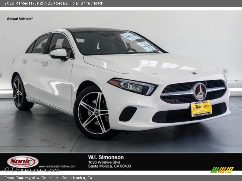 Polar White / Black 2019 Mercedes-Benz A 220 Sedan