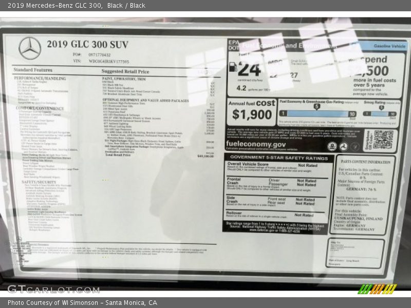 Black / Black 2019 Mercedes-Benz GLC 300