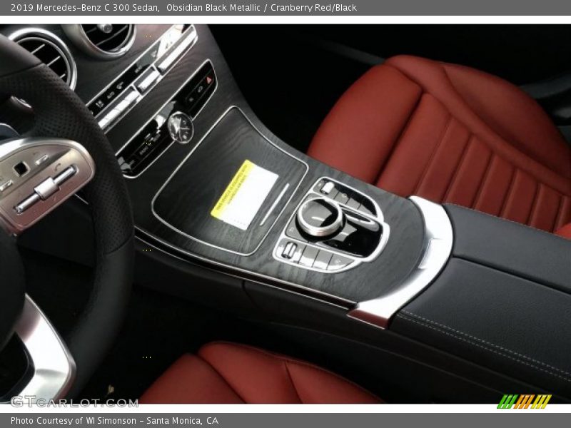 Obsidian Black Metallic / Cranberry Red/Black 2019 Mercedes-Benz C 300 Sedan