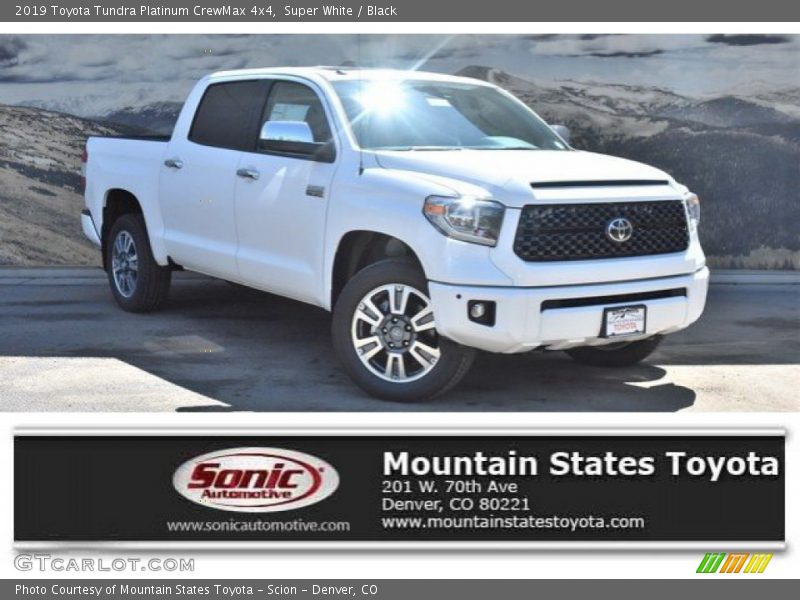 Super White / Black 2019 Toyota Tundra Platinum CrewMax 4x4