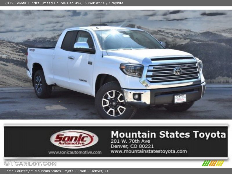 Super White / Graphite 2019 Toyota Tundra Limited Double Cab 4x4