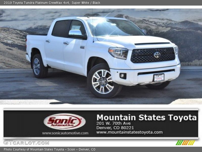 Super White / Black 2019 Toyota Tundra Platinum CrewMax 4x4