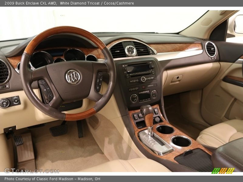 White Diamond Tricoat / Cocoa/Cashmere 2009 Buick Enclave CXL AWD