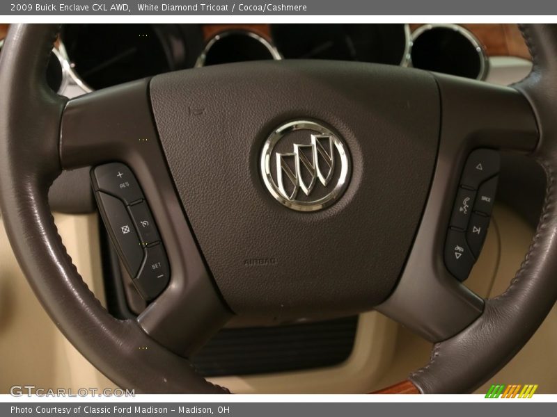 White Diamond Tricoat / Cocoa/Cashmere 2009 Buick Enclave CXL AWD