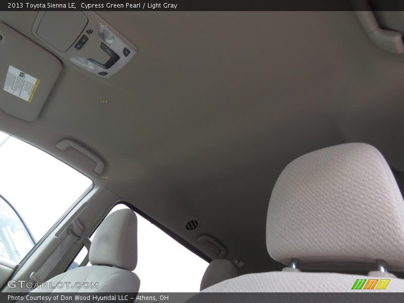 Cypress Green Pearl / Light Gray 2013 Toyota Sienna LE