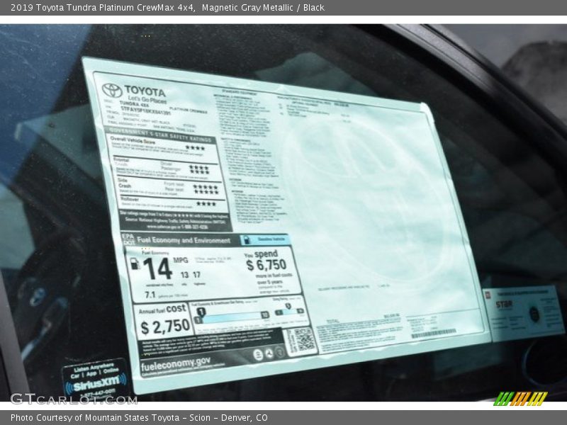 Magnetic Gray Metallic / Black 2019 Toyota Tundra Platinum CrewMax 4x4