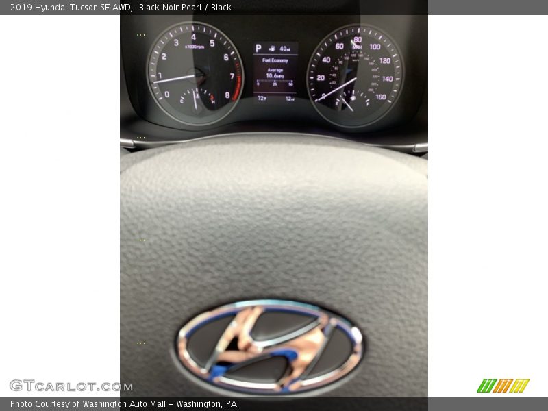 Black Noir Pearl / Black 2019 Hyundai Tucson SE AWD
