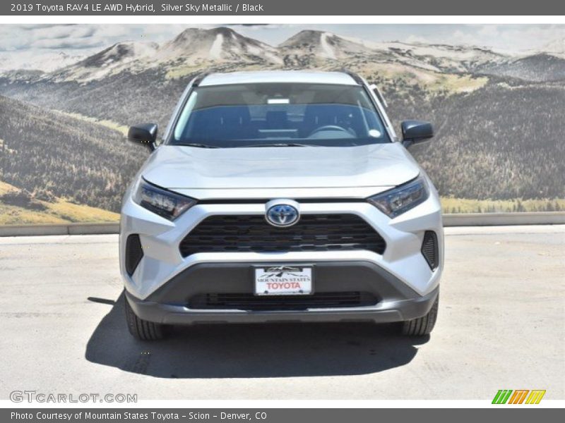 Silver Sky Metallic / Black 2019 Toyota RAV4 LE AWD Hybrid