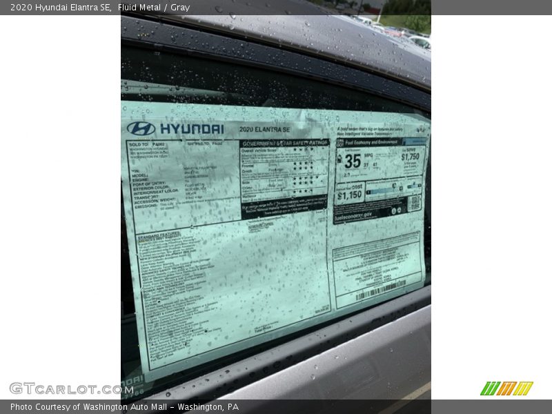 Fluid Metal / Gray 2020 Hyundai Elantra SE