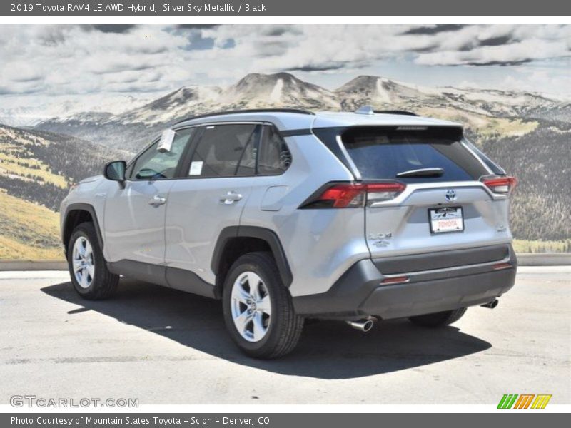 Silver Sky Metallic / Black 2019 Toyota RAV4 LE AWD Hybrid