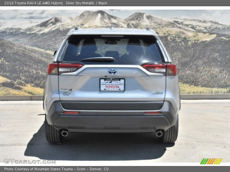 Silver Sky Metallic / Black 2019 Toyota RAV4 LE AWD Hybrid