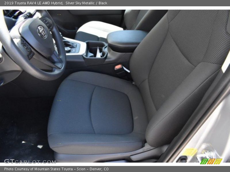 Silver Sky Metallic / Black 2019 Toyota RAV4 LE AWD Hybrid
