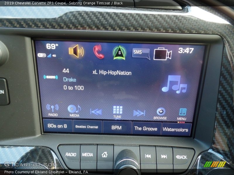 Controls of 2019 Corvette ZR1 Coupe