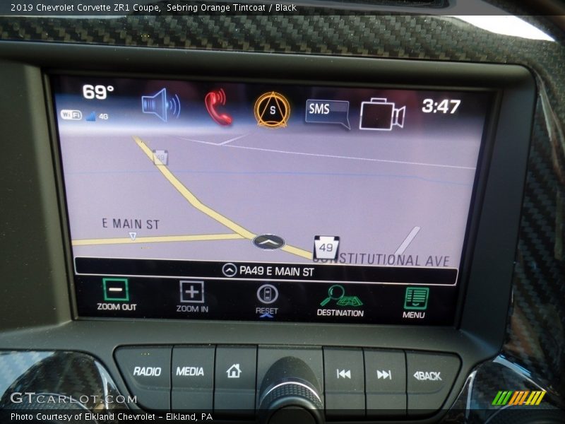 Controls of 2019 Corvette ZR1 Coupe