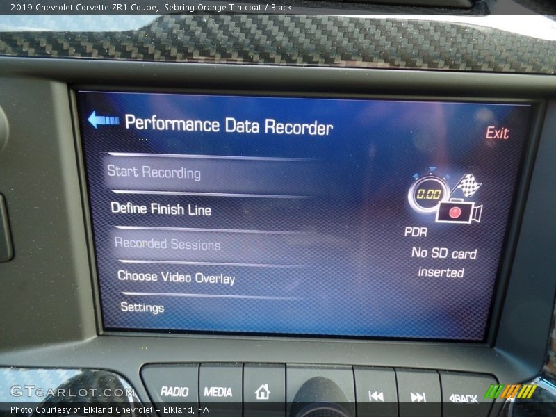 Controls of 2019 Corvette ZR1 Coupe