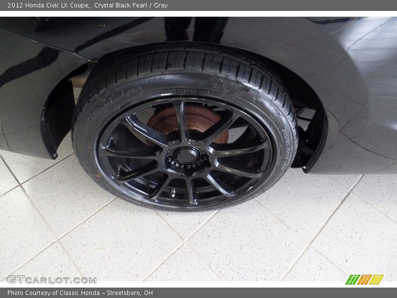 Crystal Black Pearl / Gray 2012 Honda Civic LX Coupe