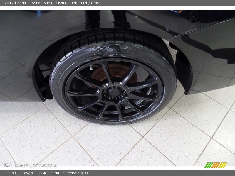 Crystal Black Pearl / Gray 2012 Honda Civic LX Coupe