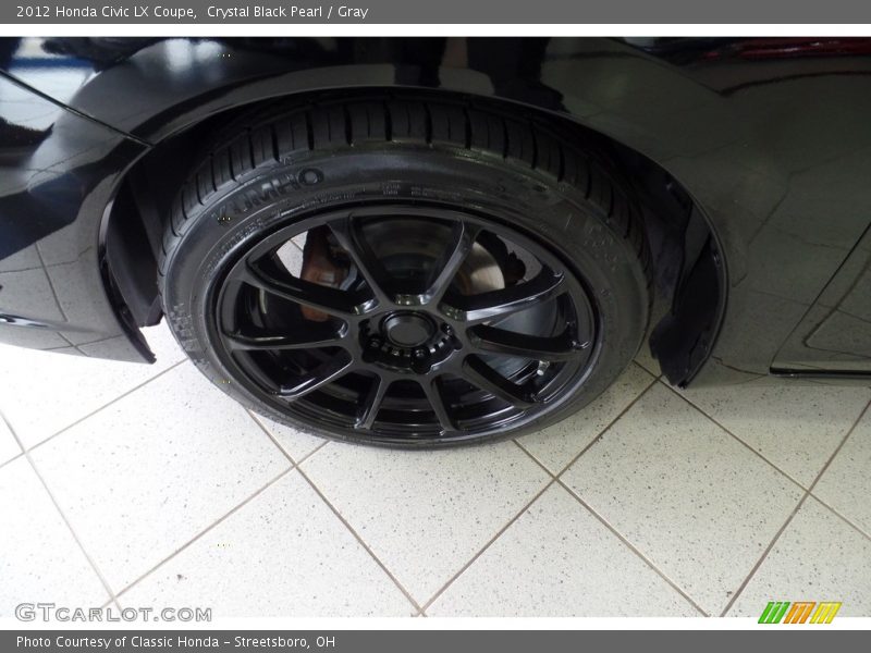 Crystal Black Pearl / Gray 2012 Honda Civic LX Coupe