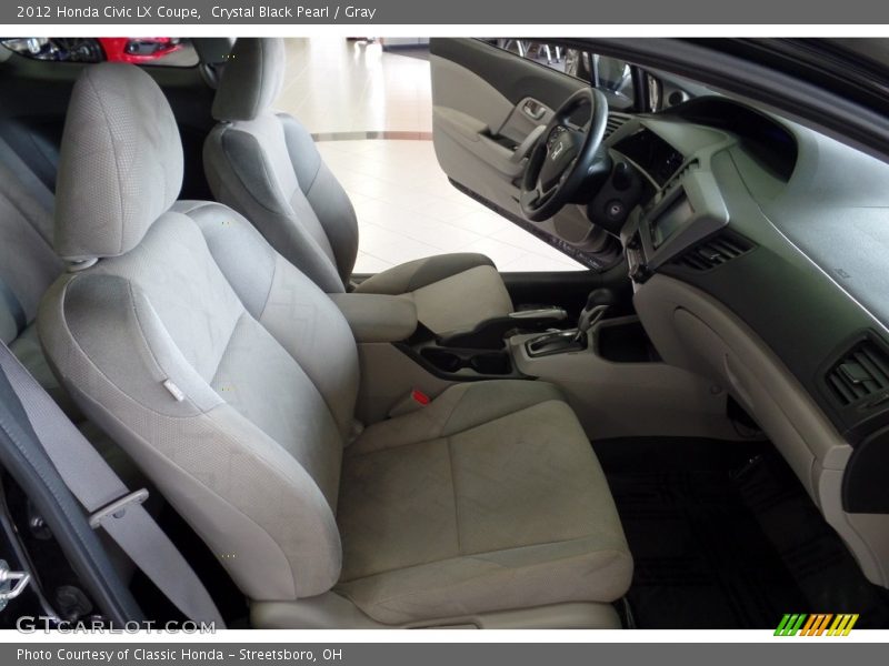 Crystal Black Pearl / Gray 2012 Honda Civic LX Coupe