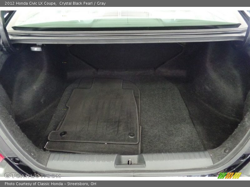 Crystal Black Pearl / Gray 2012 Honda Civic LX Coupe