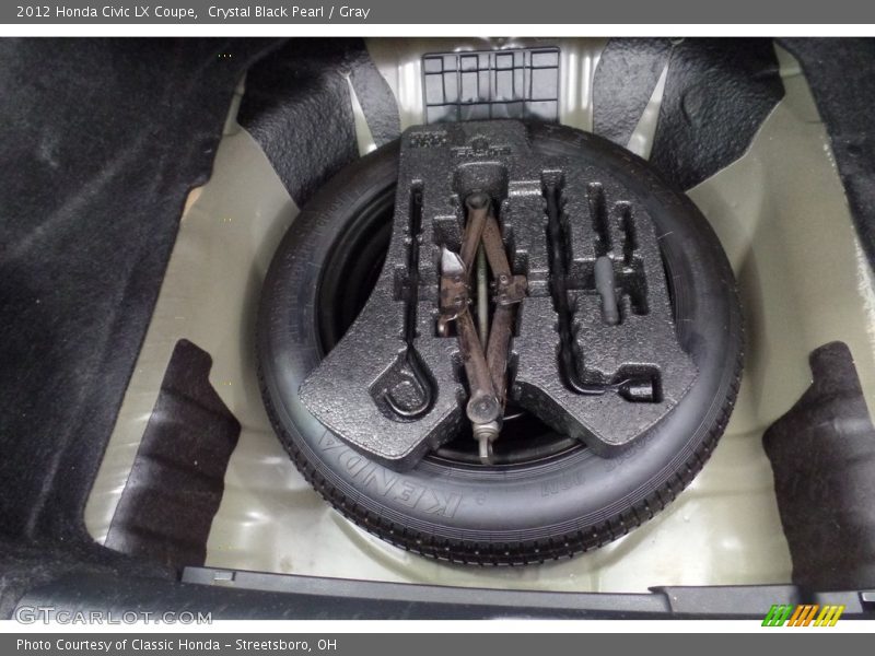 Crystal Black Pearl / Gray 2012 Honda Civic LX Coupe